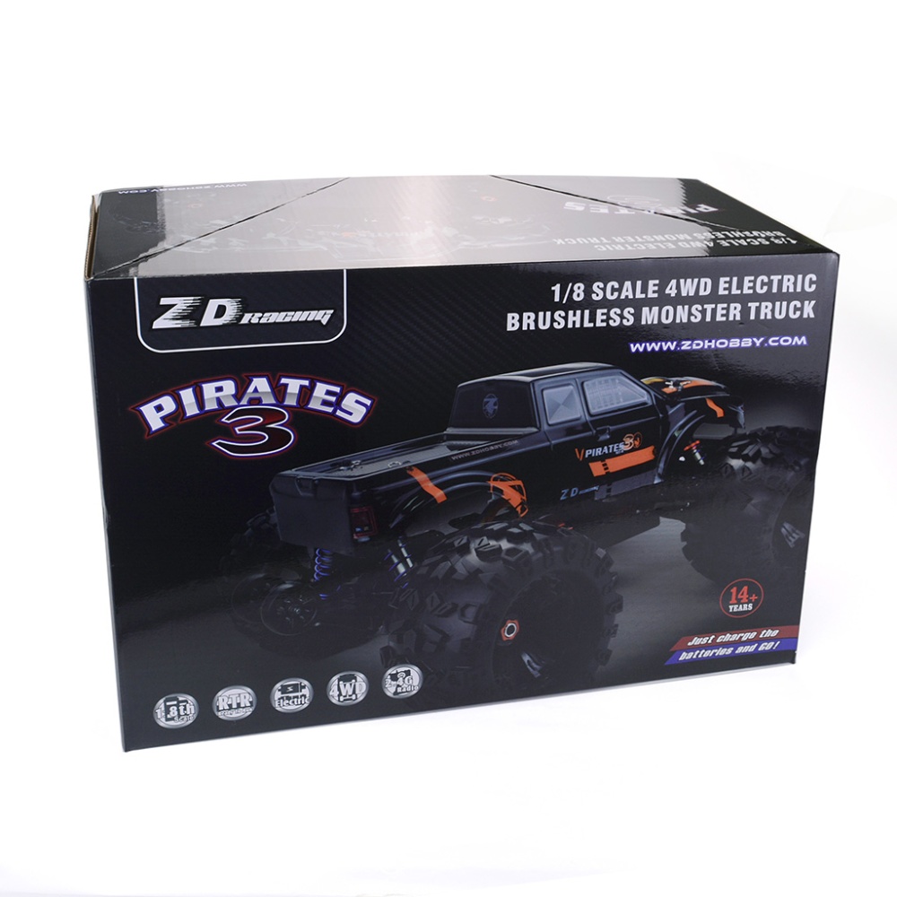 ZD Racing MT8 Pirates3 1/8 2.4G 4WD 90km/h Electric Brushless RC Car Metal Chassis RTR camouflage_Frame (without electronic accessories) - Image 3