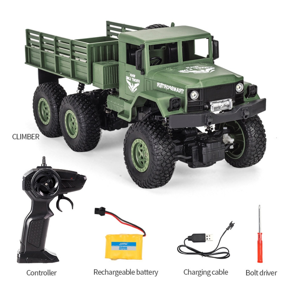 Q69 1:18 Remote Control Truck Simulation 4wd Military Off-road Vehicle Model Toys Green No.8 - Image 3