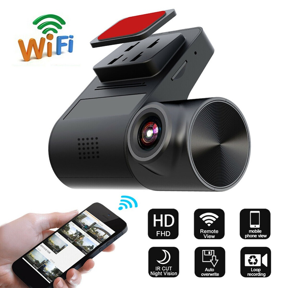 Car Driving Recorder Wifi Dash Cam 170 Degree Rotatable Mobile Phone Interconnection Usb Dvr Camera Video black - Image 3