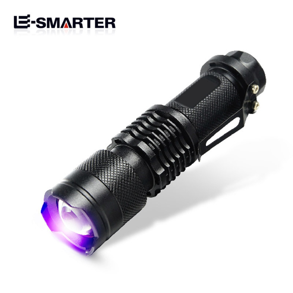 Mini Purple Light LED Flashlight Telescopic Focusing Torch Fluorescer Detector for Daily Outdoor Use XPE 395nm - Image 2