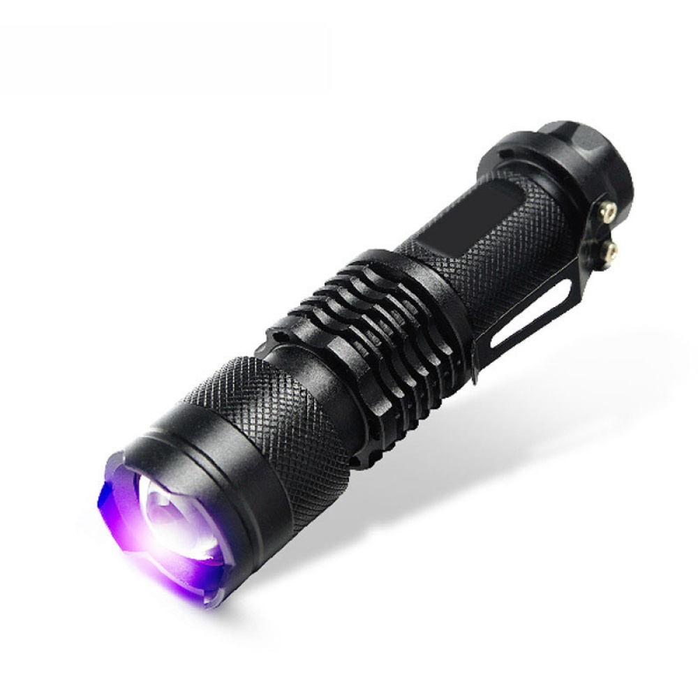 Mini Purple Light LED Flashlight Telescopic Focusing Torch Fluorescer Detector for Daily Outdoor Use XPE 395nm - Image 3