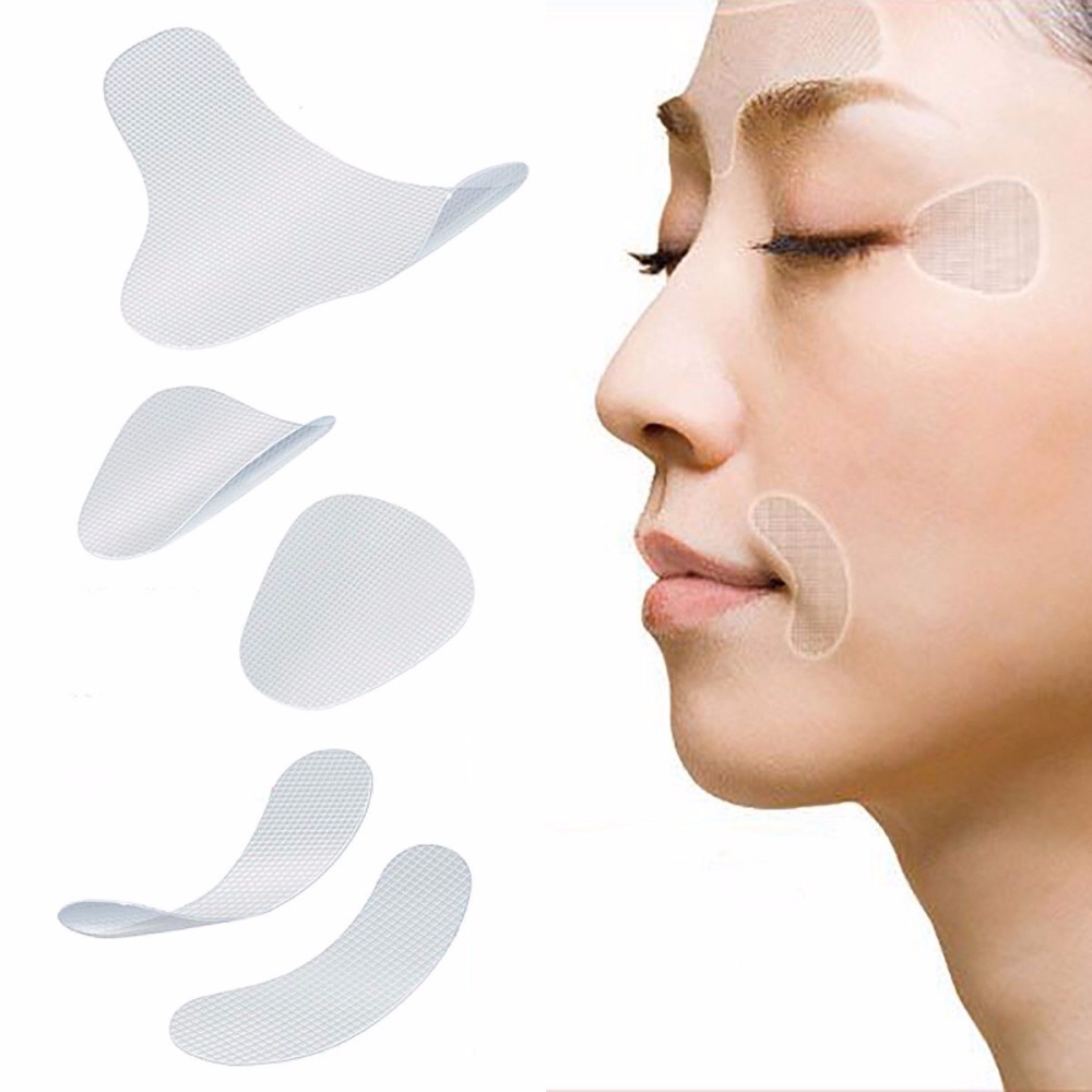 12/24/27pcs Face Line Wrinkle Sagging Skin Lift Up Tape Frown Smile Lines Anti-Wrinkle Patches apricot_27 pieces (2) - Image 2