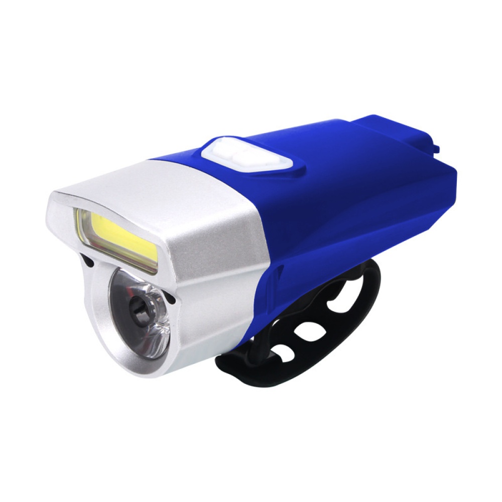 Waterproof COB USB Rechargeable LED Cycling MTB Bike Bicycle Head Light Tortch Lamp blue silver head 112g - Image 3