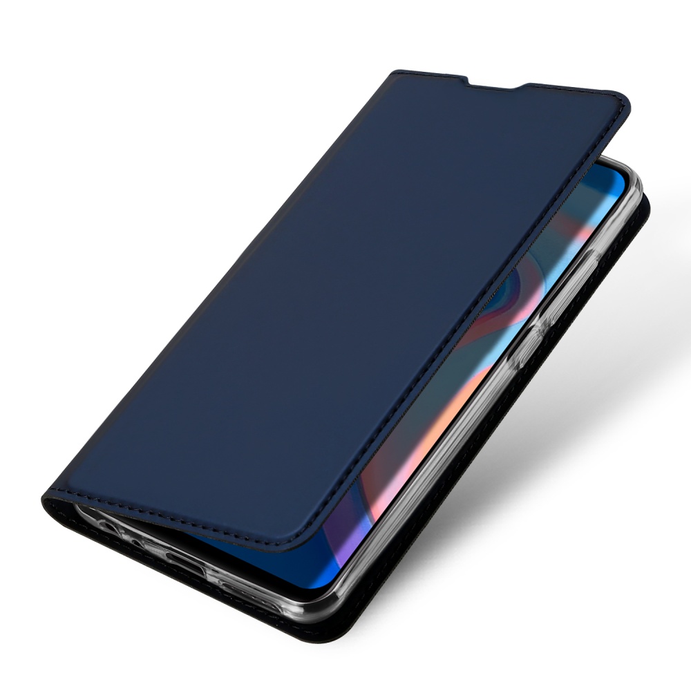 DUX DUCIS for HUAWEI Y9 Prime 2019 Solid Color Magnetic Attraction Leather Protective Phone Case with Card Slot Bracket Royal blue - Image 3