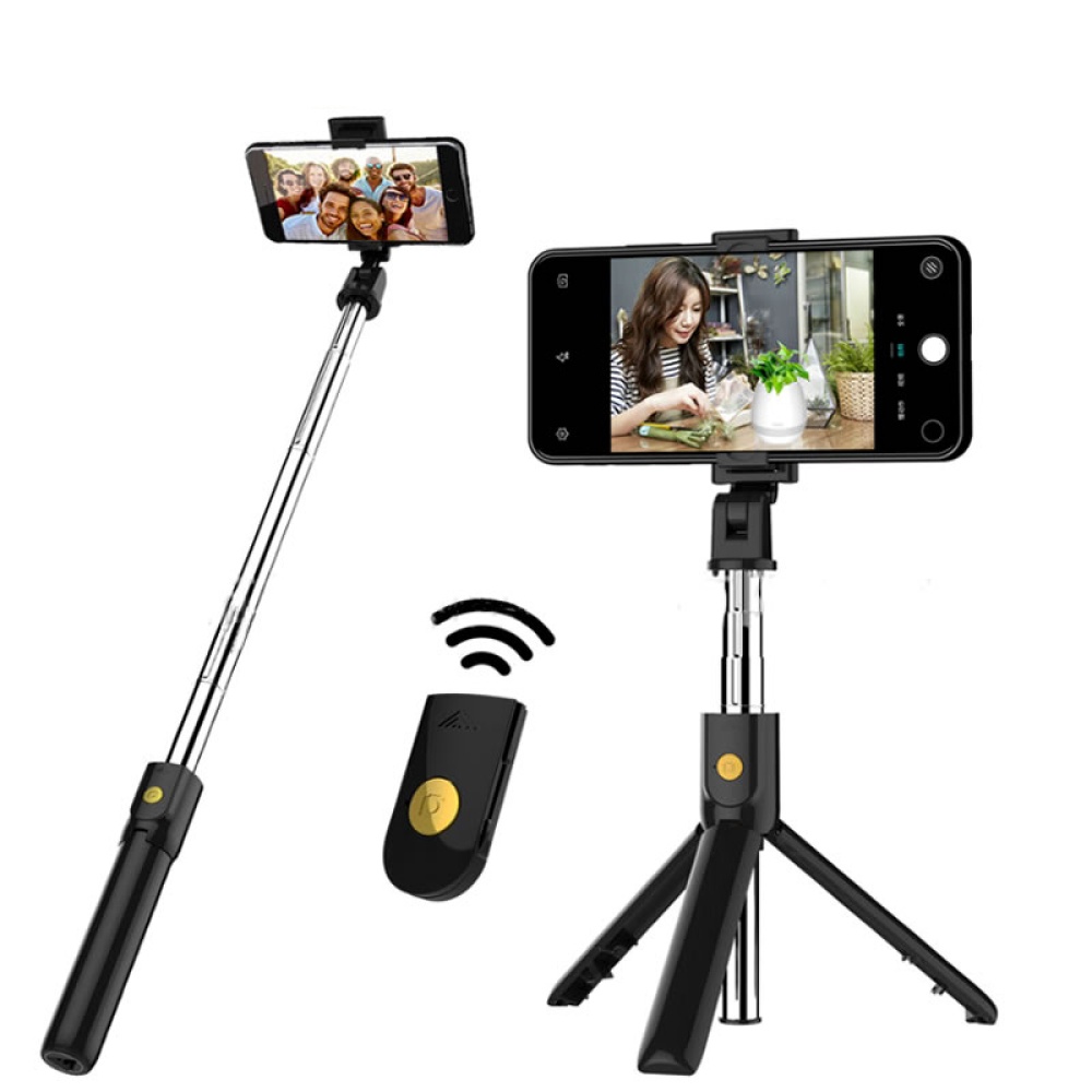 3 in 1 Wireless Bluetooth Selfie Stick Foldable Handheld Monopod Shutter Remote Extendable Mini Tripod for iphone/Android/Huawei white - Image 3