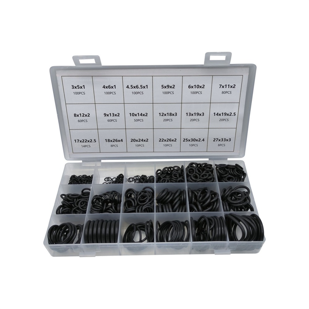 870pcs Rubber O-ring Assortment Kit 18 Sizes High Temperature Resistance Sealing Ring Washer Gaskets Set (870pcs sealing ring)
