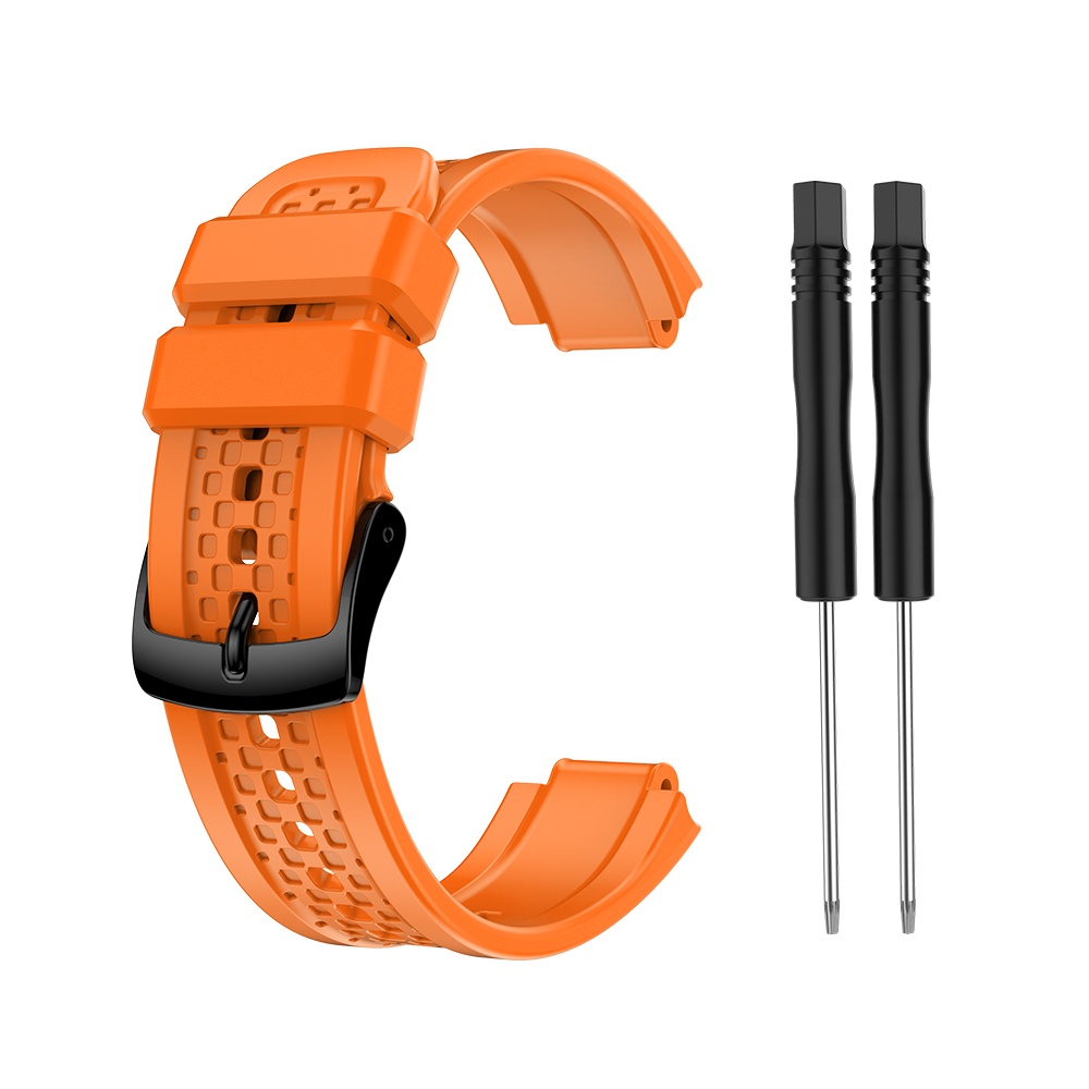 Women's Silicone Wristband Large Size Replacement for Garmin Forerunner 25 Orange - Image 3