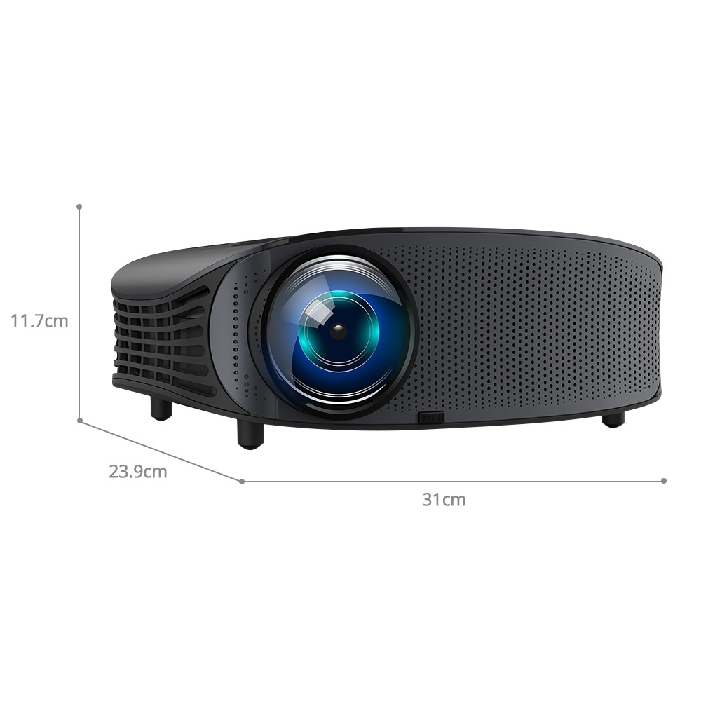 YG600 LCD LED Mini Projector 1080P Multi Screen Sync Display HDMI VGA USB Video Home Theatre black_EU Plug - Image 2