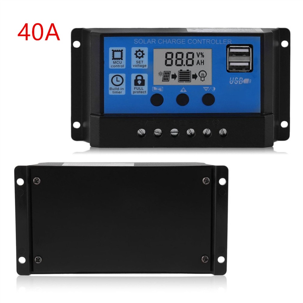 Solar Charge Controller Photovoltaic Panel Battery Regulator Black Blue 30a - Image 3