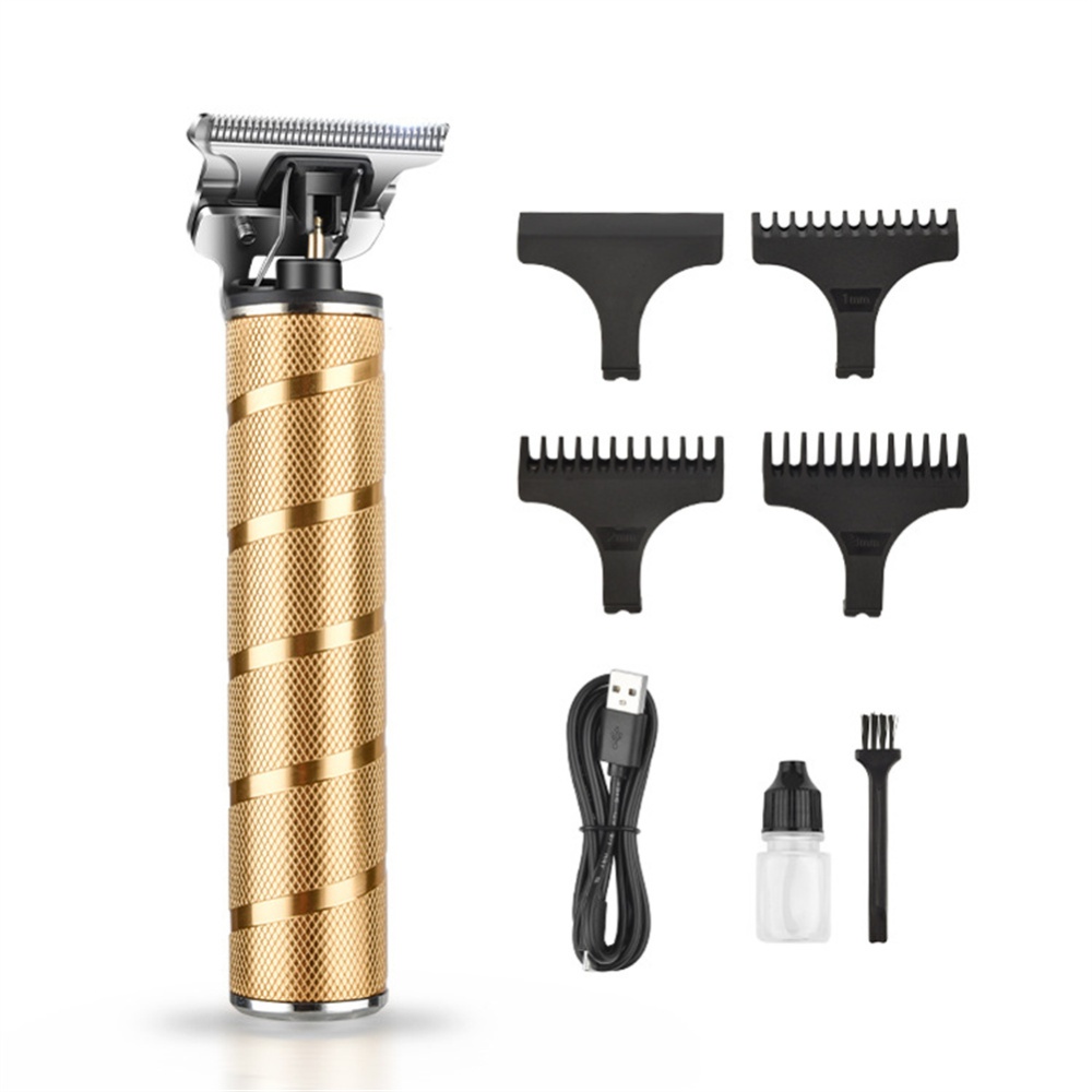 Electric Hair Clipper Set Haircutting Tools Shaver Household Accessories Gold - Image 3