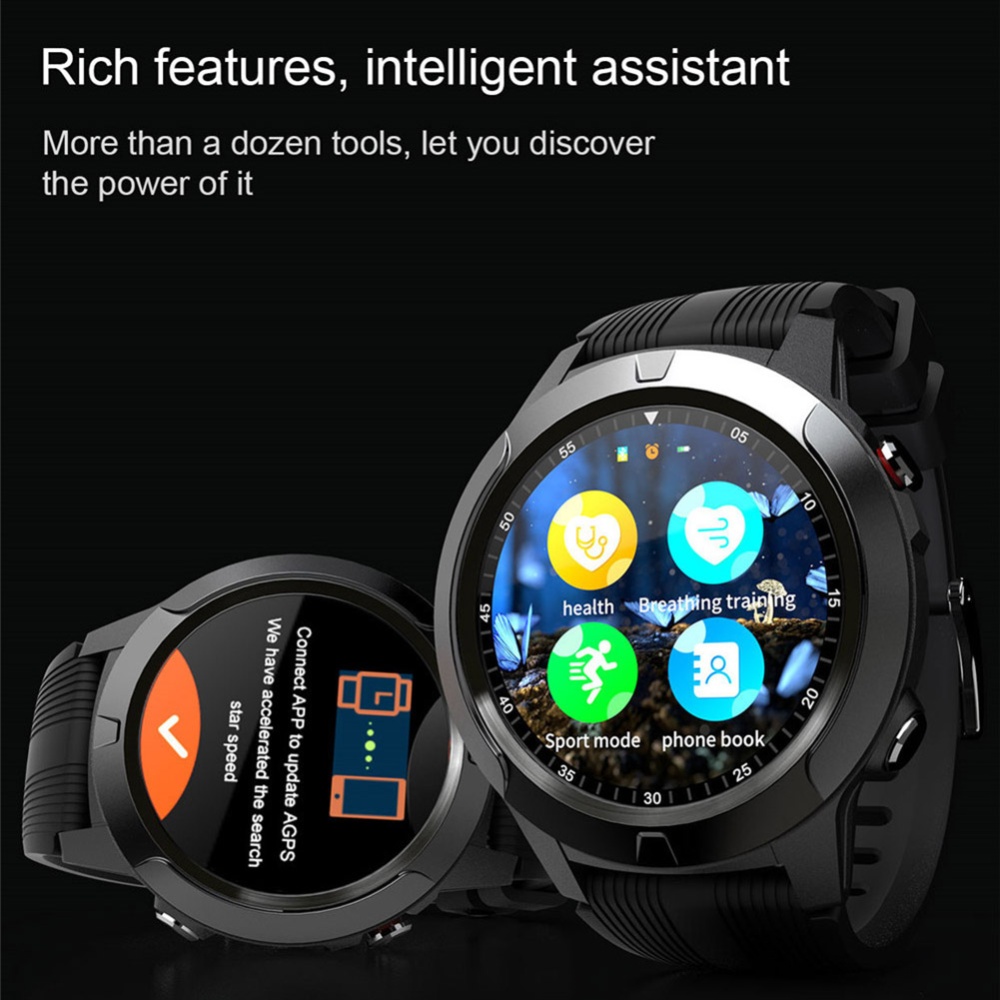 Tk04 GPS Smart Watch 2G Card Bluetooth Calling Heart Rate Sleep Monitoring Sports Smartwatch Black - Image 3