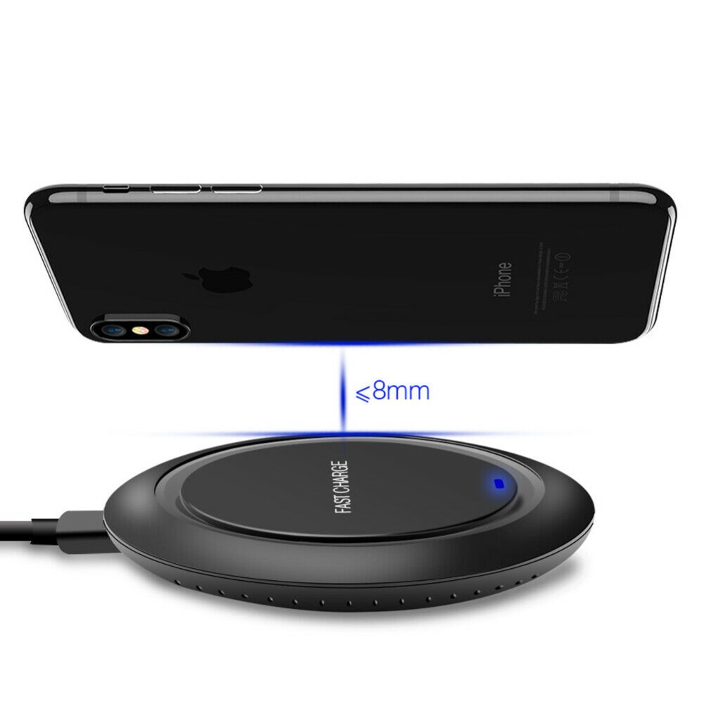 For Samsung S10+/e S8/S9 Plus Fast Wireless Charger 10W Quick Charging Pad Mat white - Image 3