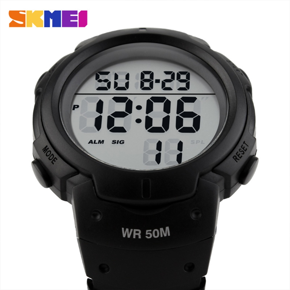 SKMEI Men Watch Luminous Waterproof Fashion Outdoor Sports Multifunctional Electronic Black - Image 2