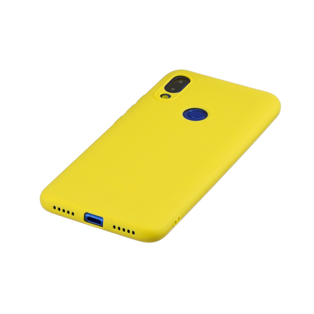 For Redmi 7 Lovely Candy Color Matte TPU Anti-scratch Non-slip Protective Cover Back Case yellow - Image 3