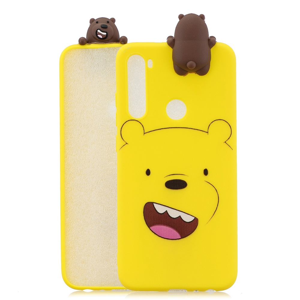 For Redmi NOTE 8 pro 3D Color Painting Pattern Drop Protection Soft TPU Back Cover Mobile Phone Case yellow - Image 3