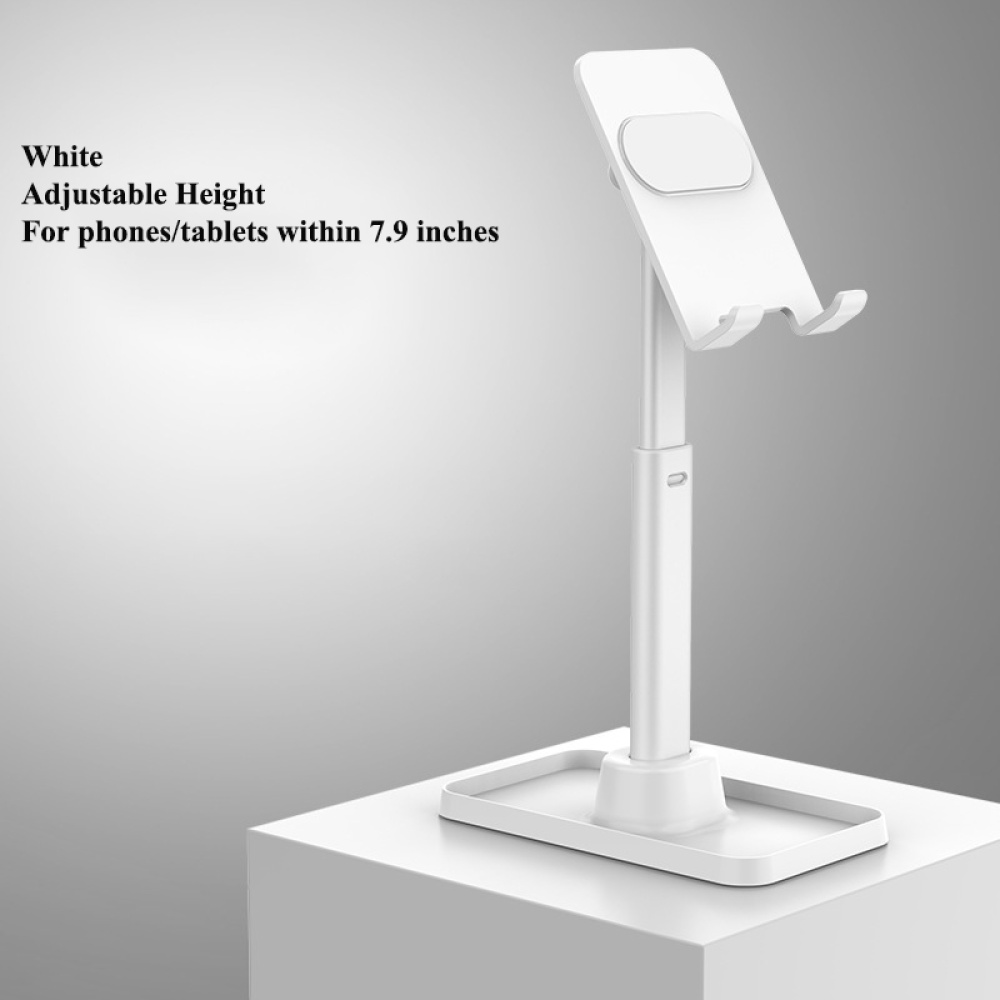 Mobile Phone Bracket Retractable Folding Stand Portable Lazy Desktop Holder Q1 White - Image 2