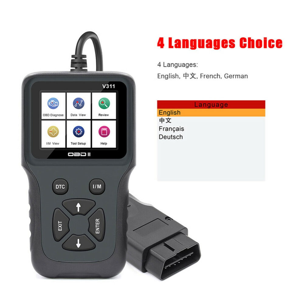 Car OBD2 Code Reader Auto Scanner Check Engine Troubleshooting Tool Diagnostic Device Black - Image 2