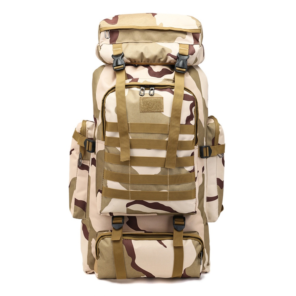 Oxford Cloth Hiking Backpack Outdoor Waterproof Large Capacity Casual Sports Breathable Bag Plateau camouflage - Image 3