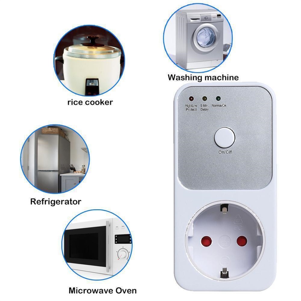 Kitchen Socket Voltage Protector Multifunctional Refrigerator For Protection Electrical Outlets (eu Plug ) EU plug - Image 2