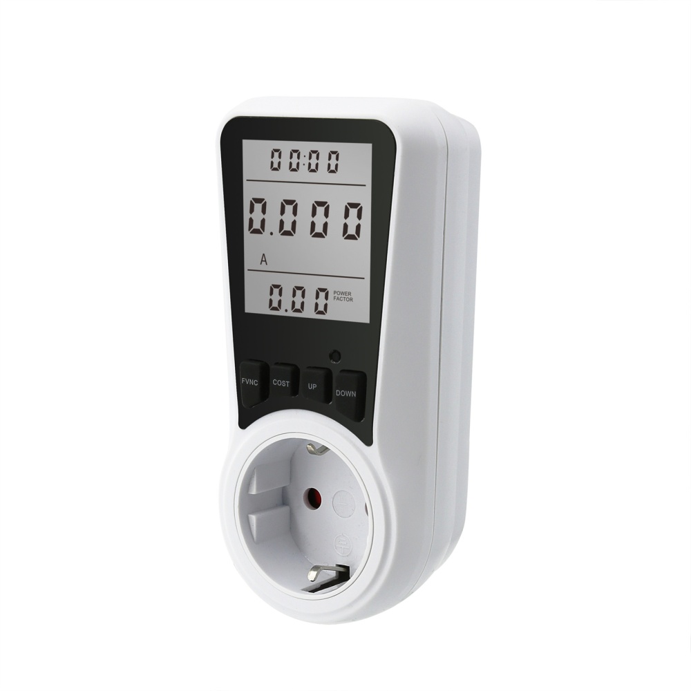 Portable Power Socket Meter Monitor Lcd Display Household Smart With Backlight EU plug - Image 2