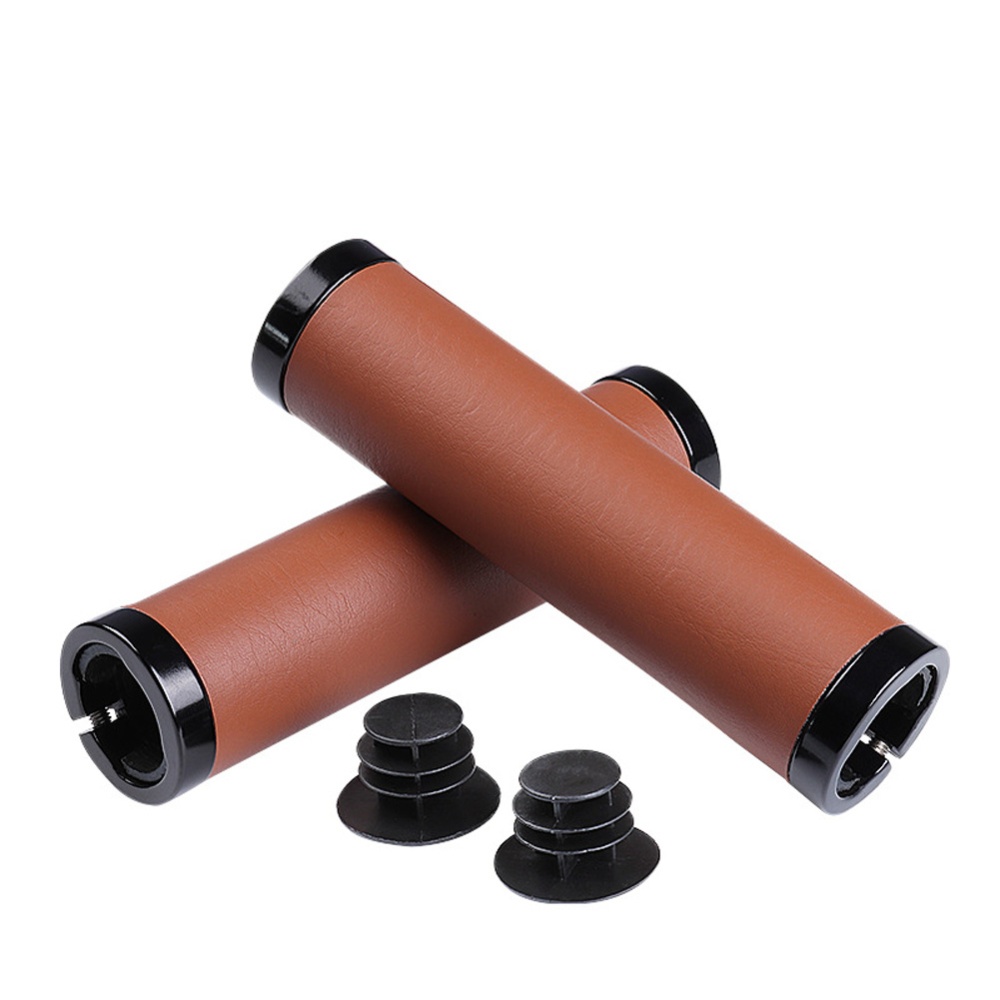 Bicycle Handlebar Grip Bike Covers Anti-skid PU Mountain Road Riding Grips Parts brown - Image 2