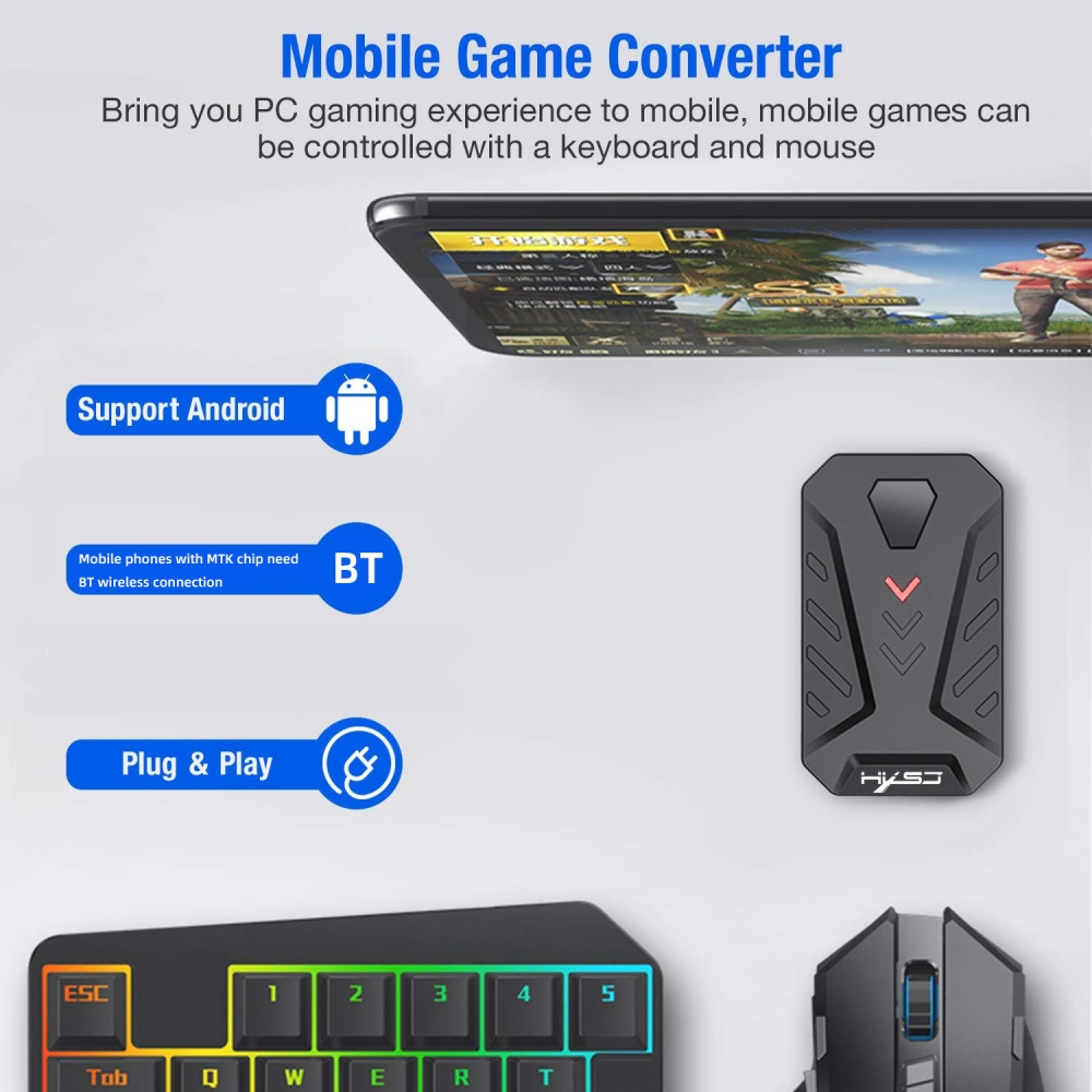 Converter P8 Keyboard And Mouse Android Version Wired Game P8+keyboard+mouse - Image 3