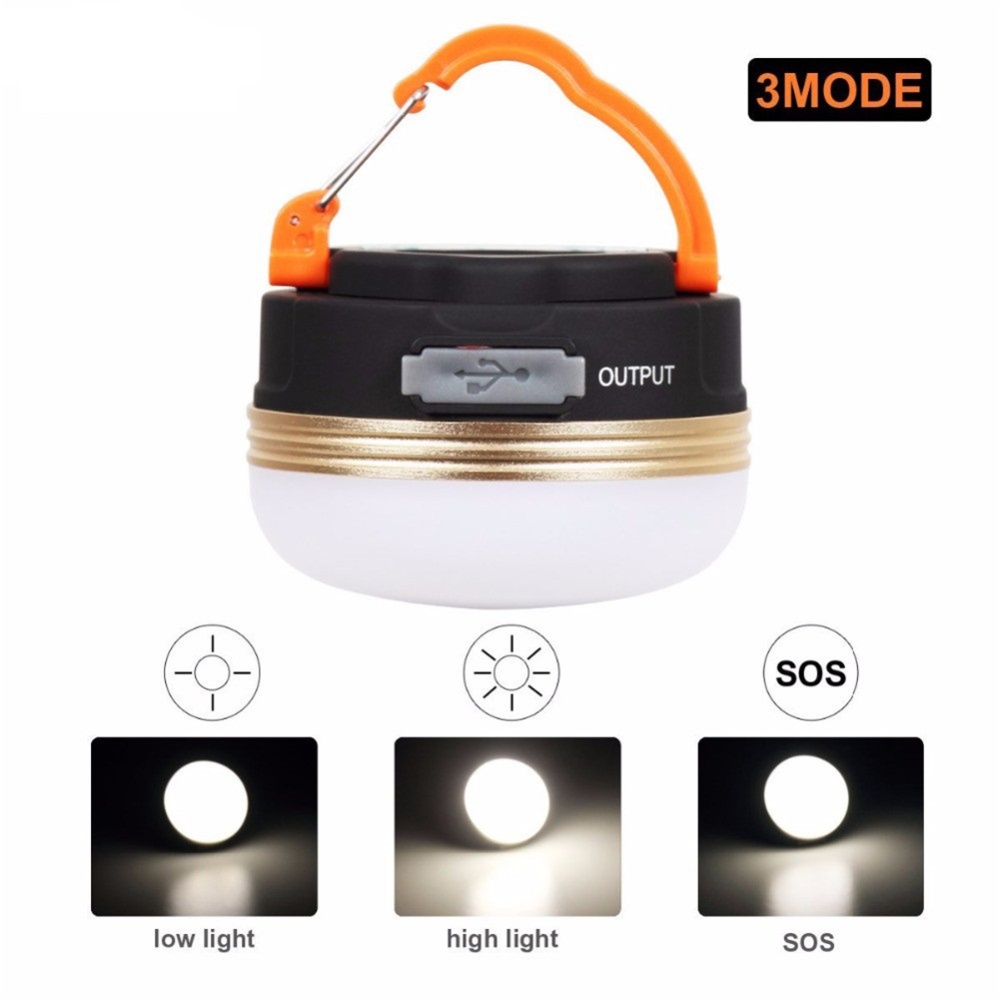 3w Led Camping Light Mini Portable Outdoor Usb Rechargeable Emergency Tent Lamp rechargeable orange - Image 3