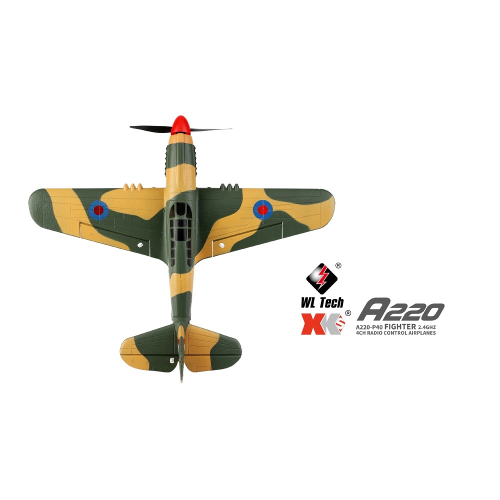 Xk A220 P40 4ch 384 Wingspan 6g/3d Modle Stunt Plane Six Axis Stability Remote Control Airplane Electric Rc Aircraft Outdoor Toy as picture - Image 3