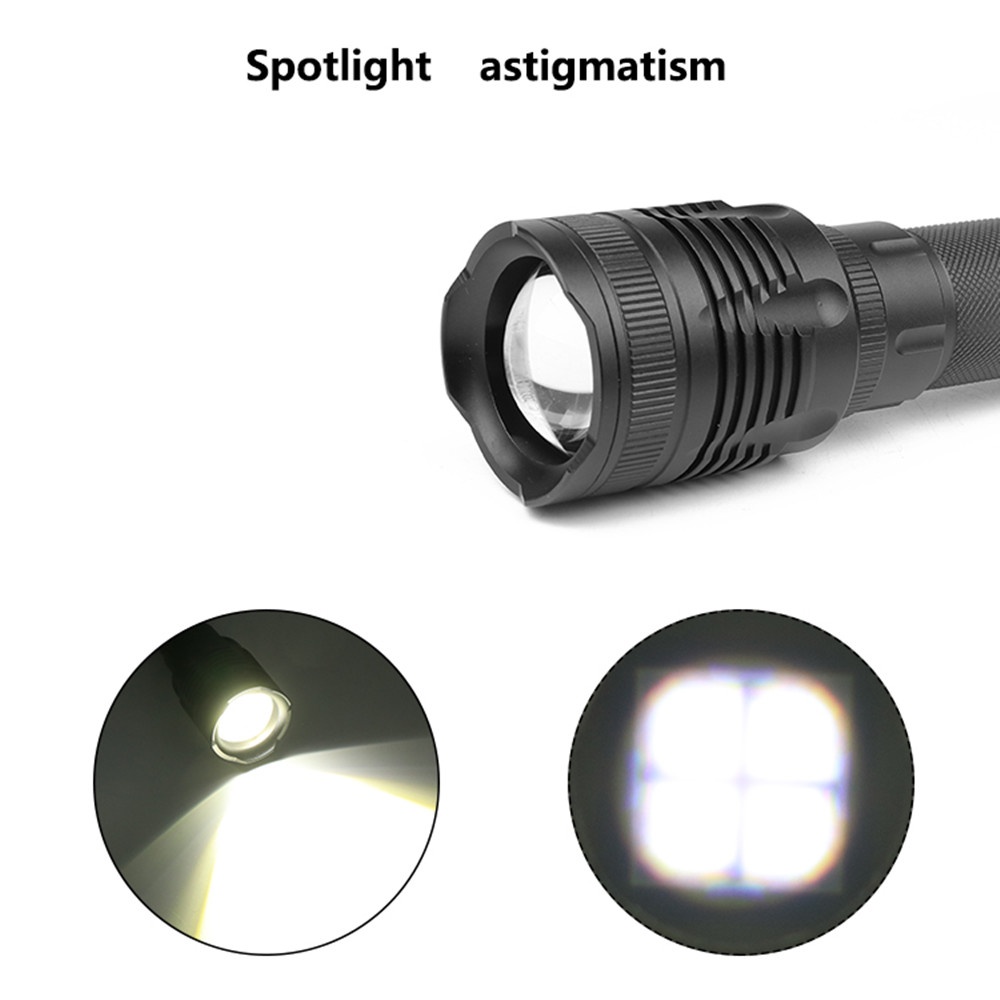 XHP70 Mini Zoomable Focus Long Shot Flashlight LED Torch for Outdoor Home Use Positive white light - Image 3