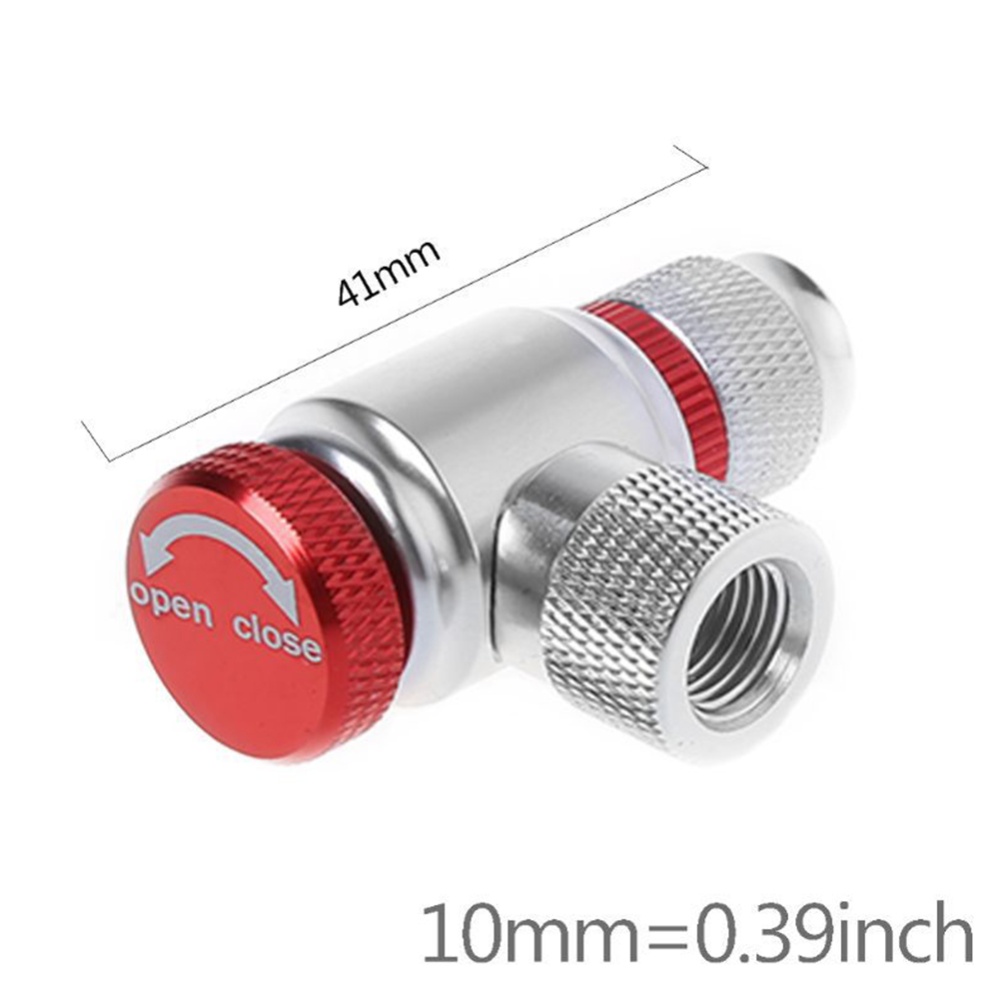 Mini Bicycle Tire Pump Aluminum Alloy CO2 Emergency Ball Inflatable Tube For US French Nozzle Knob fast filling mouth [without gas cylinder] - Image 3