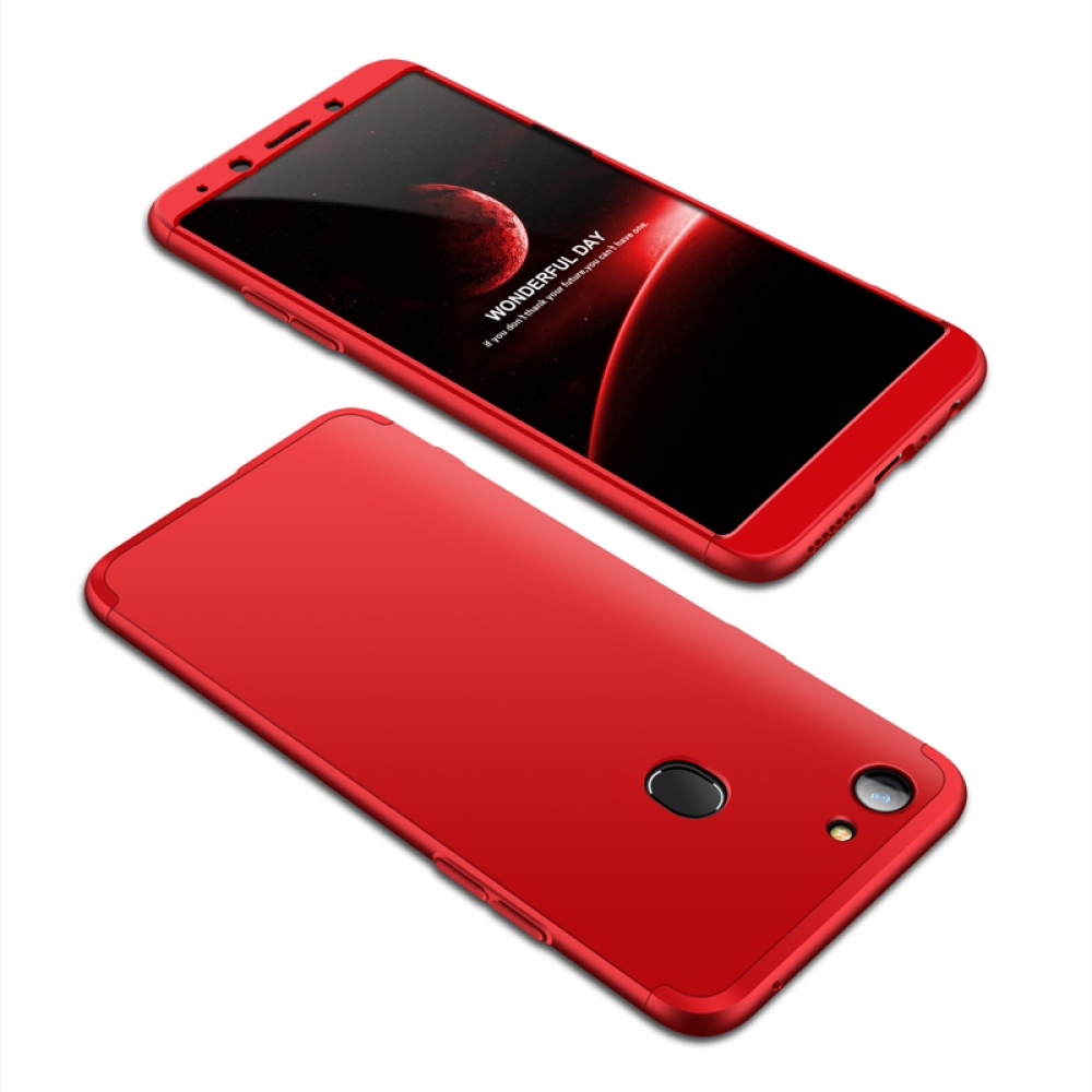 For OPPO A73/F5/F5 Youth/A75 Taiwan Slim 3 in 1 Hybrid Hard Case Full Body 360 Degree Protection Back Cover red - Image 3