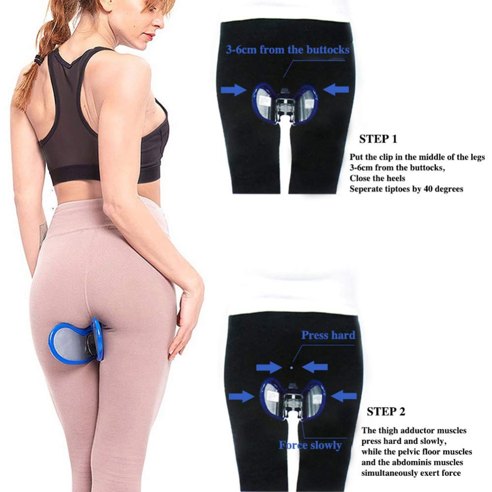 Hip Trainer Pelvic Floor Muscle Inner Thigh Buttocks Exerciser Bodybuilding Home Fitness Beauty Equipment blue - Image 2