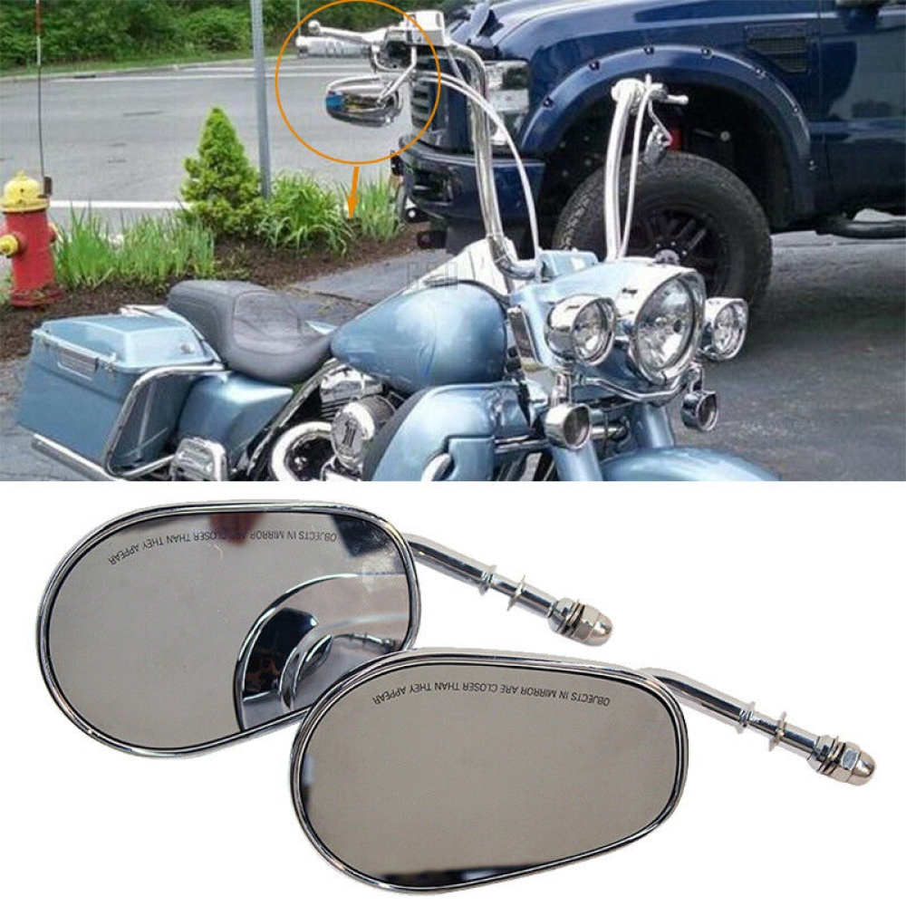 Aluminum Motorcycle Rear View Mirrors silver - Image 3