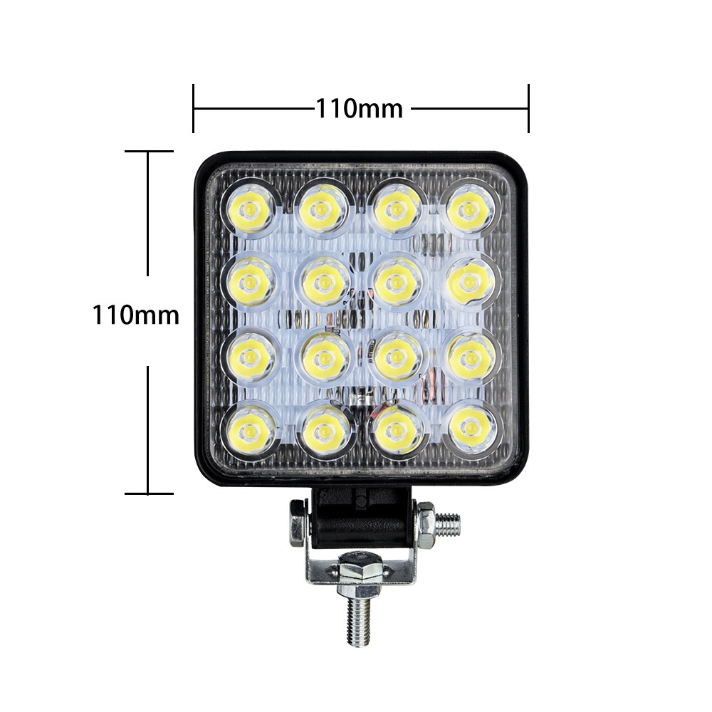 48W 6000k LED Spot Beam Square Work Lights Lamp Tractor SUV Truck 4WD 12V 24V waterproof Automobile working light White - Image 3