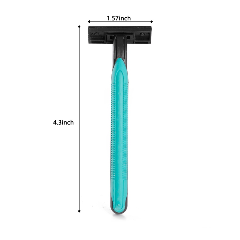 4pcs Women Razors Disposable Non-slip Manual Shaver Leg Hair Armpit Remover 3-layer Blades Green - Image 3