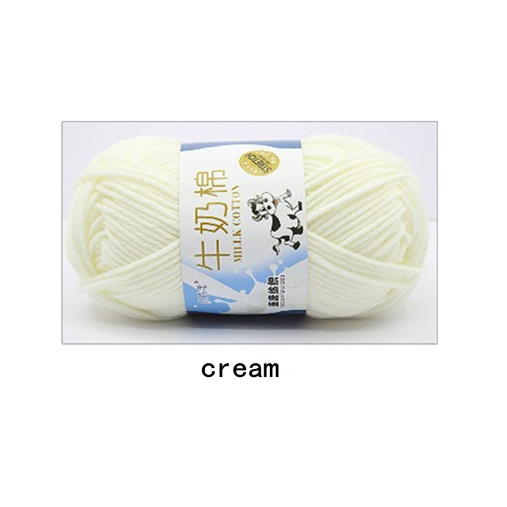 Hand Knitting Cotton Wool Doll Thread for Scarves Gloves Clothes white - Image 3