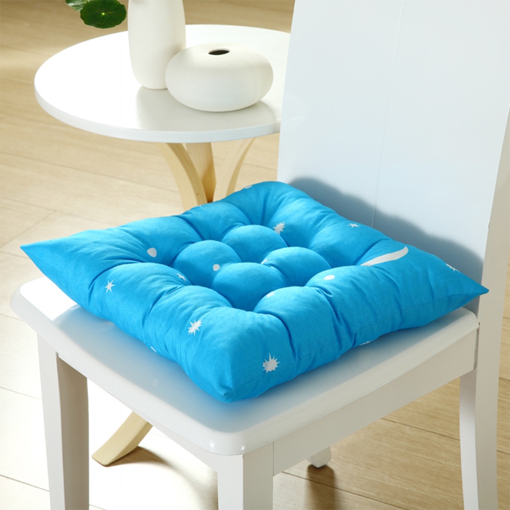 Stars Moon Printing Chair Cushion Seat Pad with Cotton Filling 40X40CM sky blue - Image 2