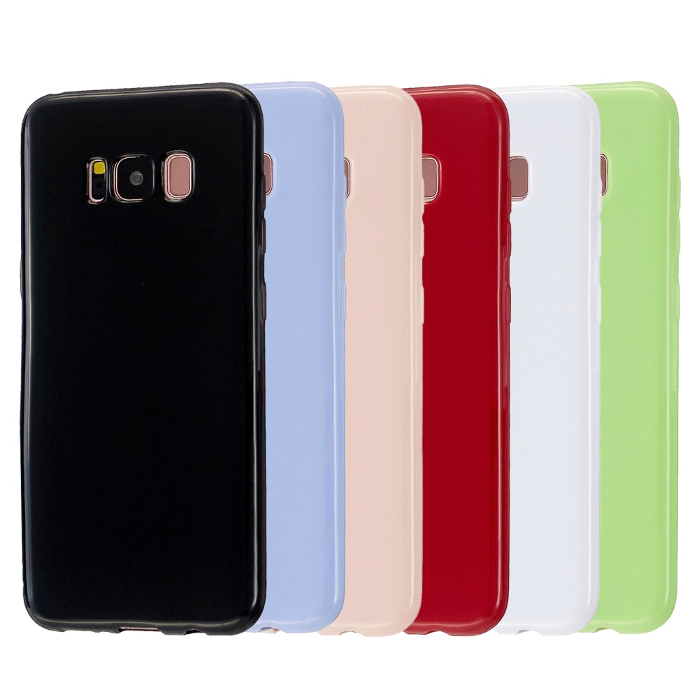 For Samsung S8/S8 Plus Smartphone Case Soft Hands Feel Precise Cutouts Anti-scrathc Mobile Phone TPU Shell Bright black - Image 3