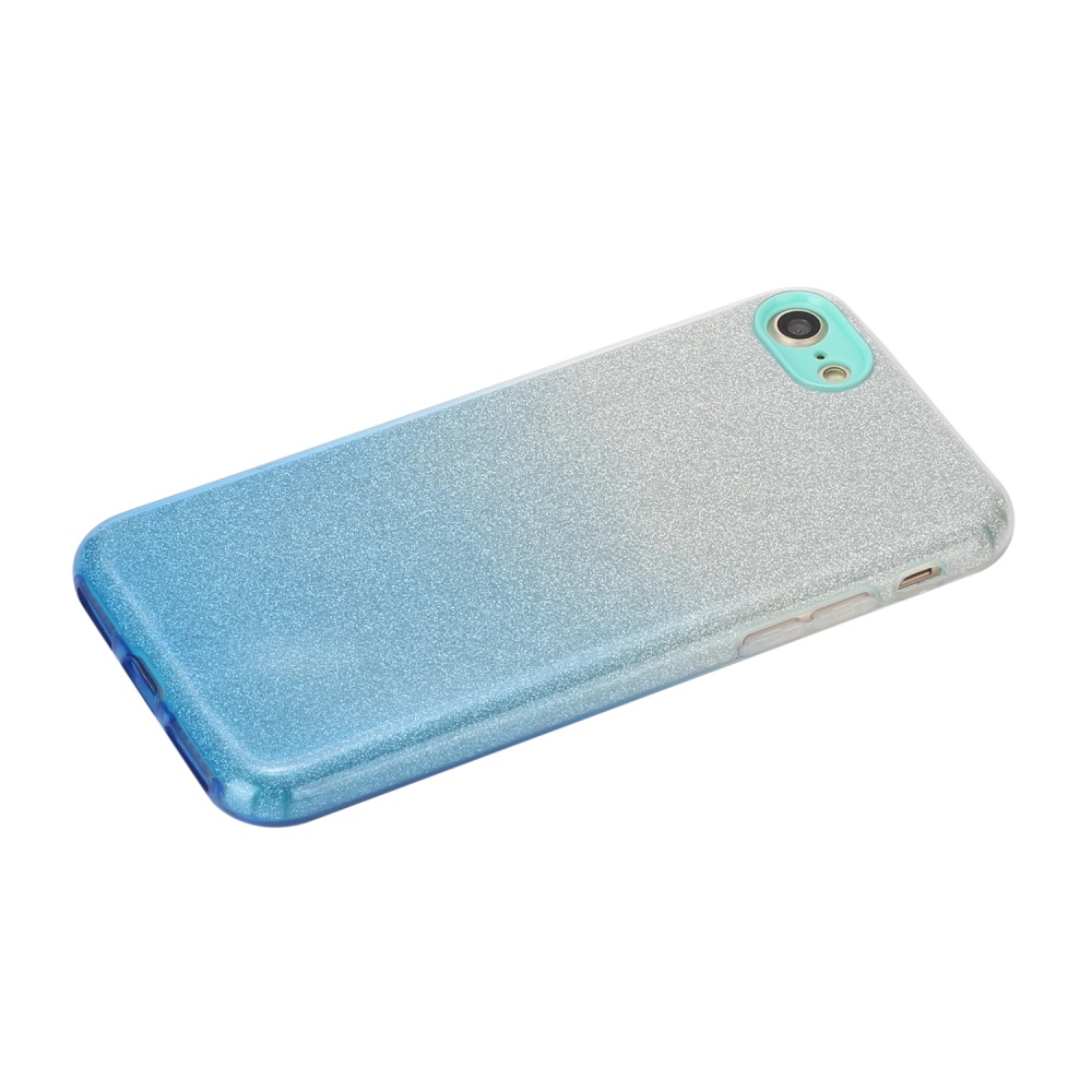 For iphone 6/6S/6 plus/6S plus/7/8/SE 2020 Phone Case Gradient Color Glitter Powder Cover with Airbag Bracket blue - Image 3