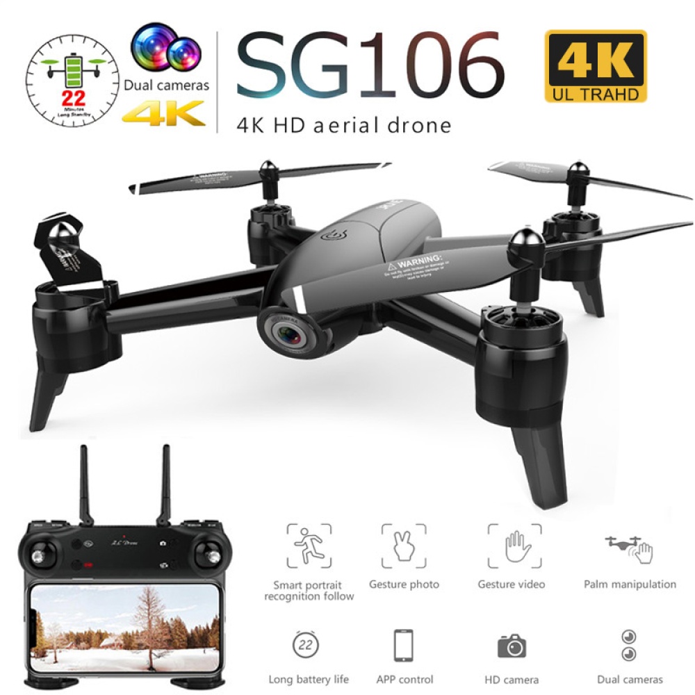 SG106 Drone with Dual Camera 1080P 720P 4K WiFi FPV Real Time Aerial Video Wide Angle Optical Flow RC Quadcopter Helicopter Toys dual camera - Image 3