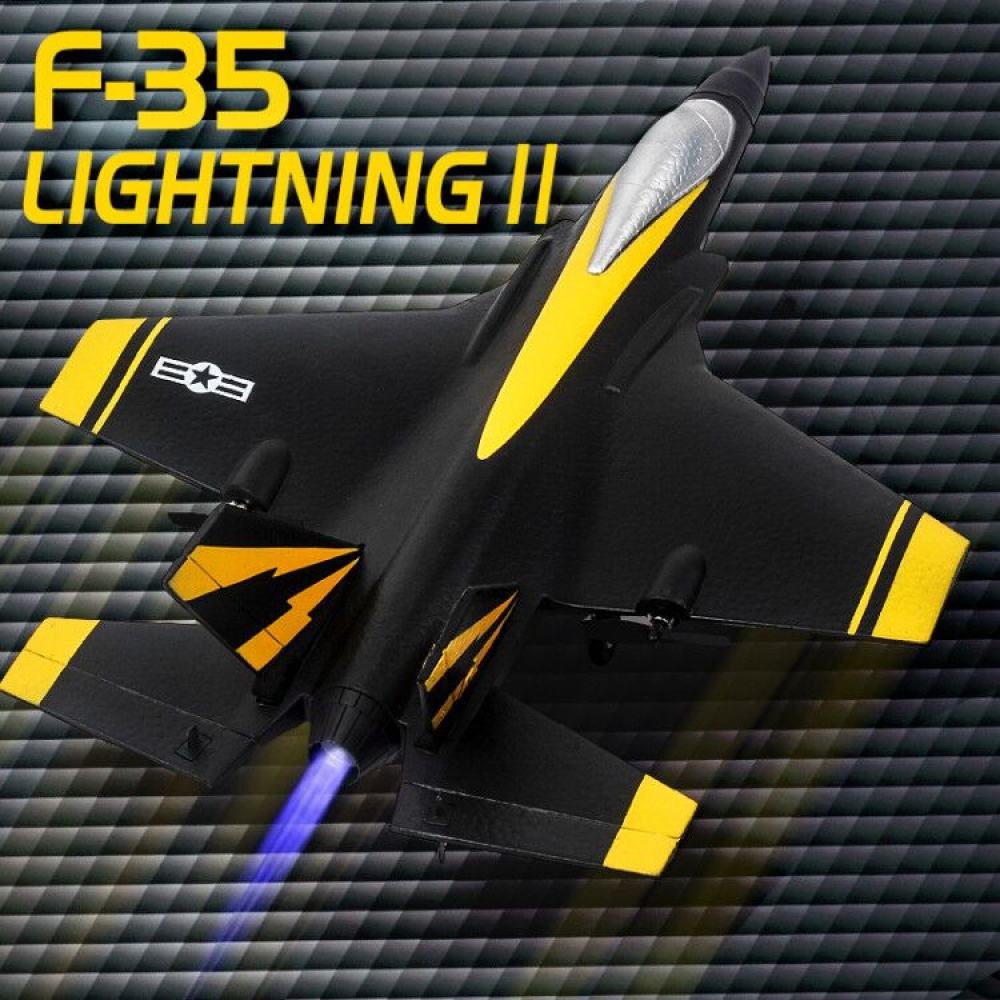 Rc Aircraft Fx935 Four-channel F35 Jet Electric Foam Airplane Toy black - Image 3