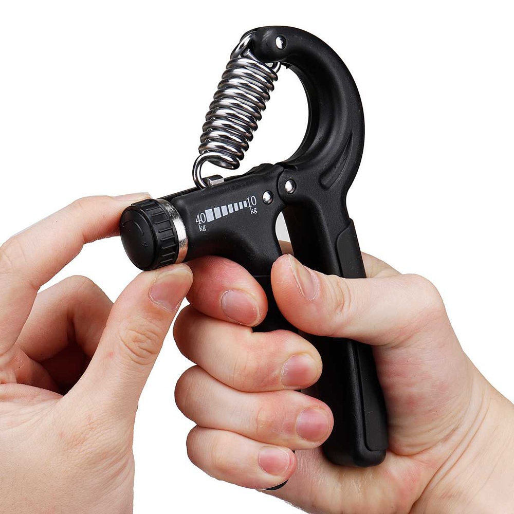 Adjustable Hand Grip Indoor Leisure Sports R-shape Strength Exercise with Counter Fitness Tool black - Image 2