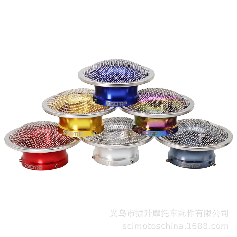 50mm Motorcycle Air Filter Wind Horn Cup Alloy Trumpet with Guaze for PWK28/30mm PE 28/30mm Carburetor blue - Image 2