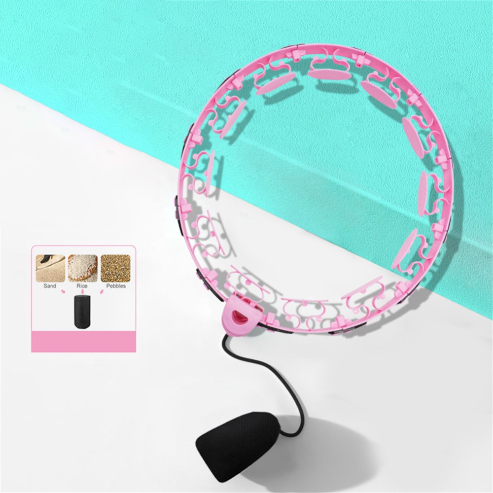 Intelligent Sport Hoop Removable Thin Waist Exercise Home Training Fitness Pink - Image 2