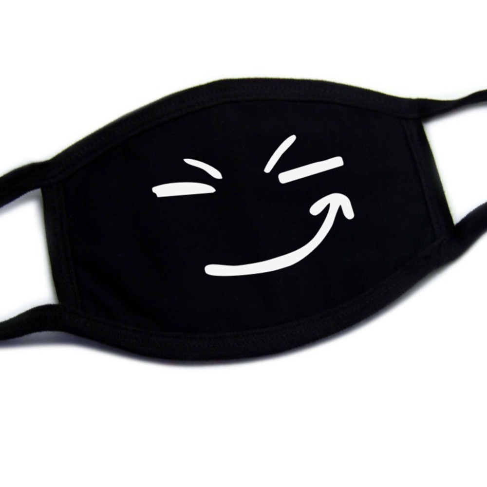 Men Women Riding Cotton Mask Dust-proof Fashion Black Facial Expression Teeth Warm KZ-7004 - Image 3