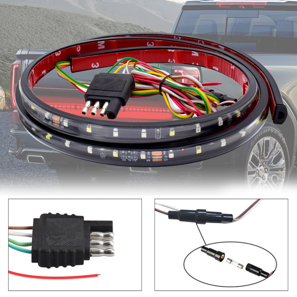 Truck Tailgate Side Bed Light Strip Bar Tuning Signal for Off-road Vehicles black - Image 3