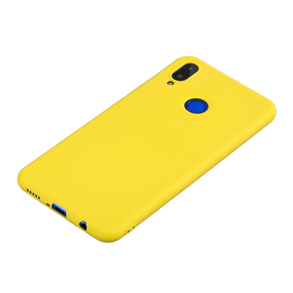 For HUAWEI Honor 8C Lovely Candy Color Matte TPU Anti-scratch Non-slip Protective Cover Back Case yellow - Image 3