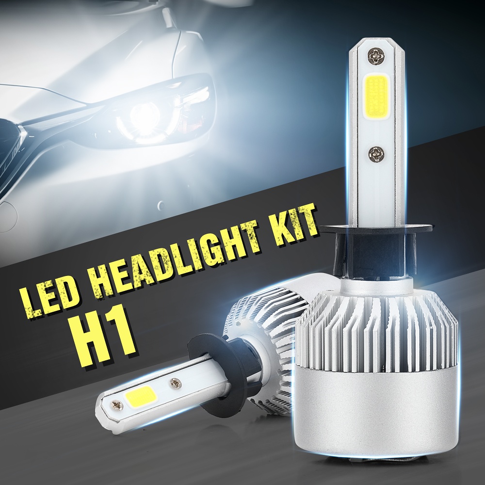 Pack of 2 COB LED Auto Car Headlight, 40W 10000LM All In One Headlights Bulb Fog Light, White 6000K Head Lamp - Image 2