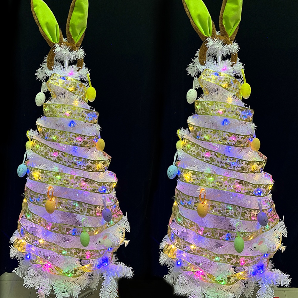 5m Luminous Easter Rabbit Egg Ribbon Lights Led Fairy Ornament For Outdoor Party Garden Decor Golden - Warm Light - Image 3