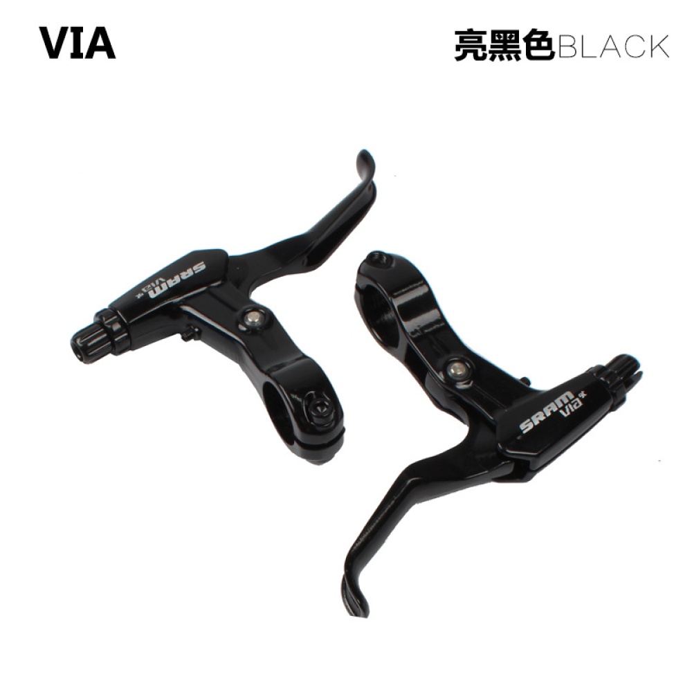 SRAM VIA Folding Bike Brake Aluminum Alloy V-brake Disc Brakes Lever Mountain Bicycle brake Handle Crank black - Image 2